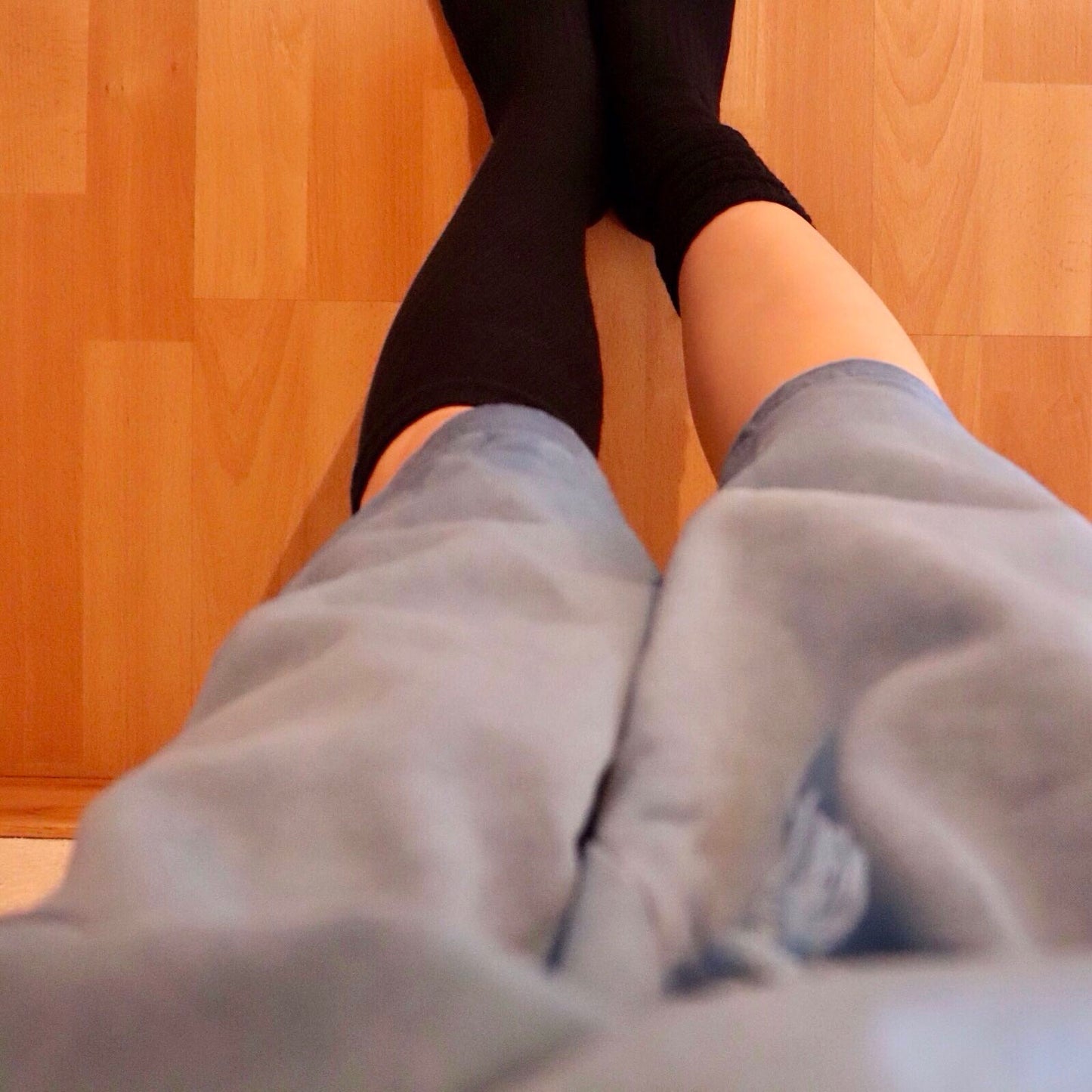 gtsalpina long yoga grip socks, five-toe design in night shadow blue, soft cotton, helps reduce friction