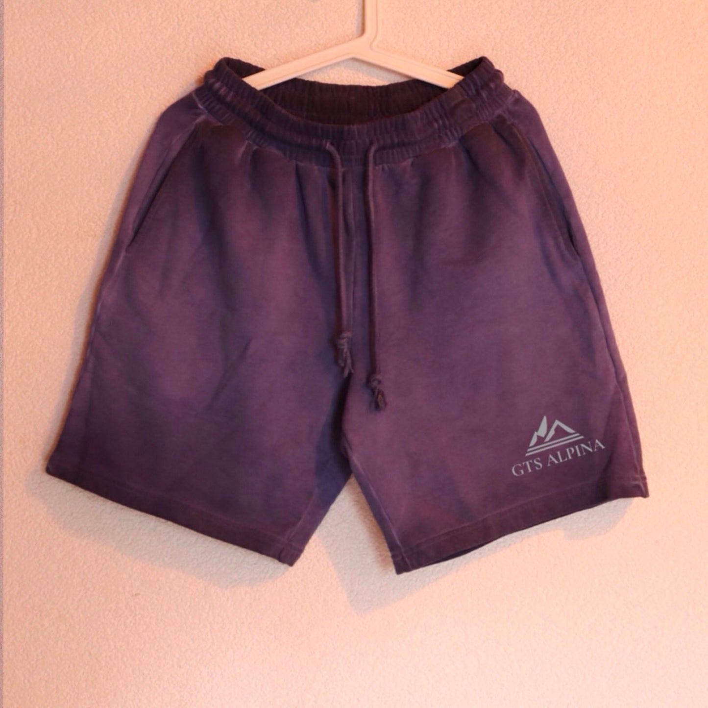 gtsalpina pure cotton purple shorts, ideal for evening walks, home hosting, or balcony leisure